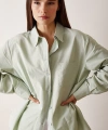 Pamuklu Klasik Gömlek Mint