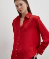Cupra Saten Gömlek Kırmızı