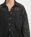 Cepli Dantel Gömlek Siyah