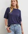 Bisiklet Yaka Triko T-shirt Lacivert