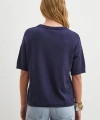 Bisiklet Yaka Triko T-shirt Lacivert