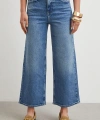 Yüksek Bel Culotte Jean Lacivert