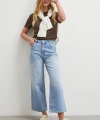 Yüksek Bel Culotte Jean Mavi