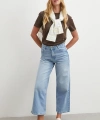 Yüksek Bel Culotte Jean Mavi