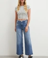 Yüksek Bel Beş Cepli Cropped Jean Mavi