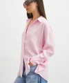 Dökümlü Oversize Modal Gömlek Pembe