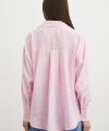 Dökümlü Oversize Modal Gömlek Pembe