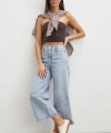 Önü Cepsiz Straight Jean Buz Mavisi