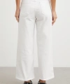Yüksek Bel Culotte Jean Beyaz