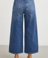 Önü Cepsiz Straight Jean Mavi