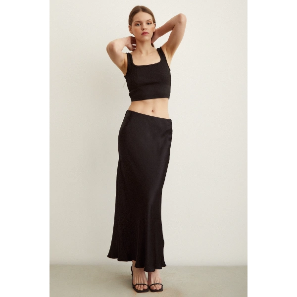 Verev Saten Etek Siyah