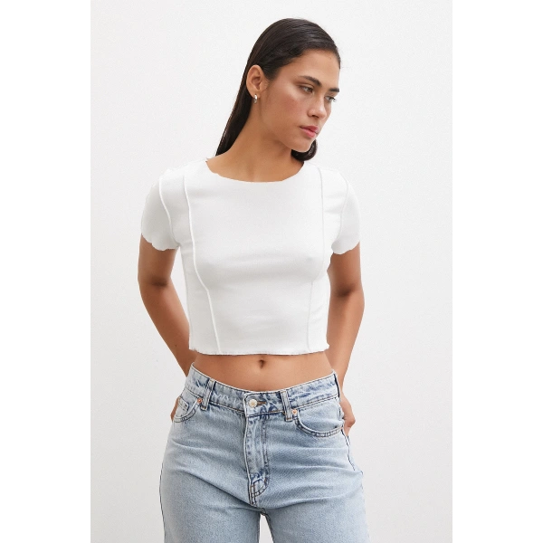 Kısa Kol T-shirt Beyaz