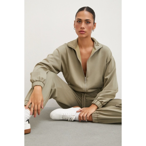 Fermuarlı Sweatshirt Çağla