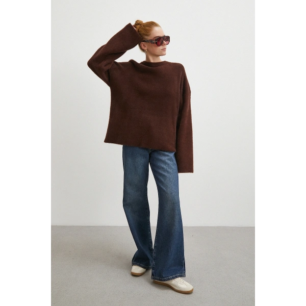 Yüksek Bel Flare Jean Lacivert