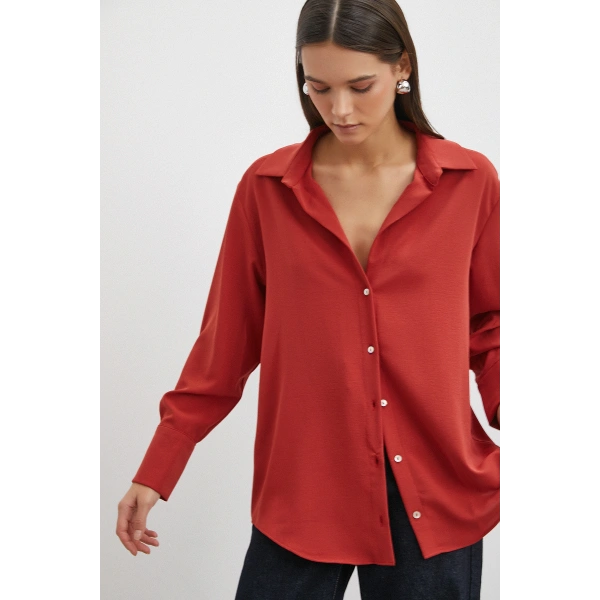 Basic Polyester Gömlek Kiremit