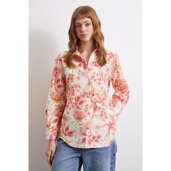 Rüya Desenli Gömlek Pembe