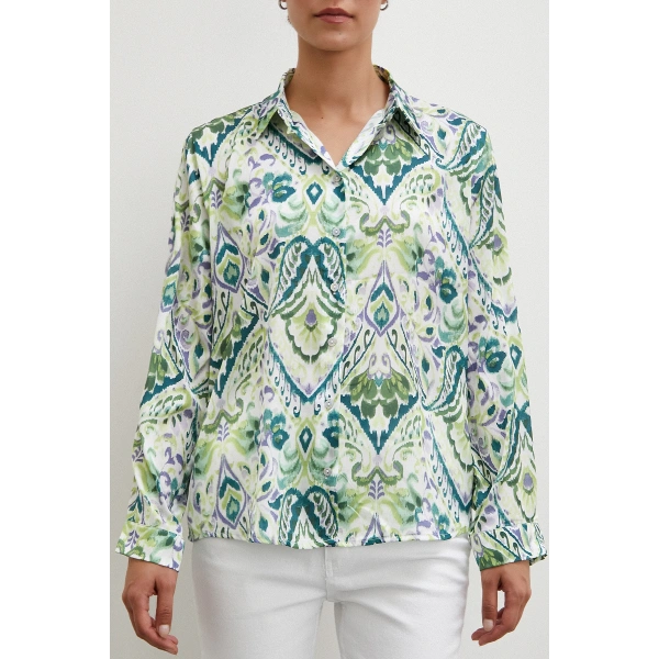 Saten Gömlek Yeşil