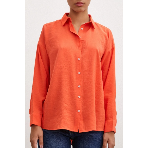 Basic Modal Gömlek Oranj