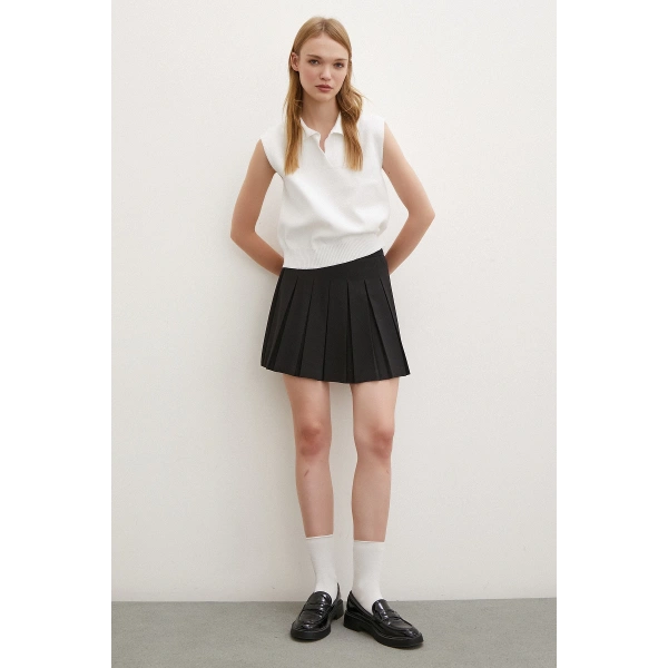 Firuze Polo Yaka Süveter Beyaz