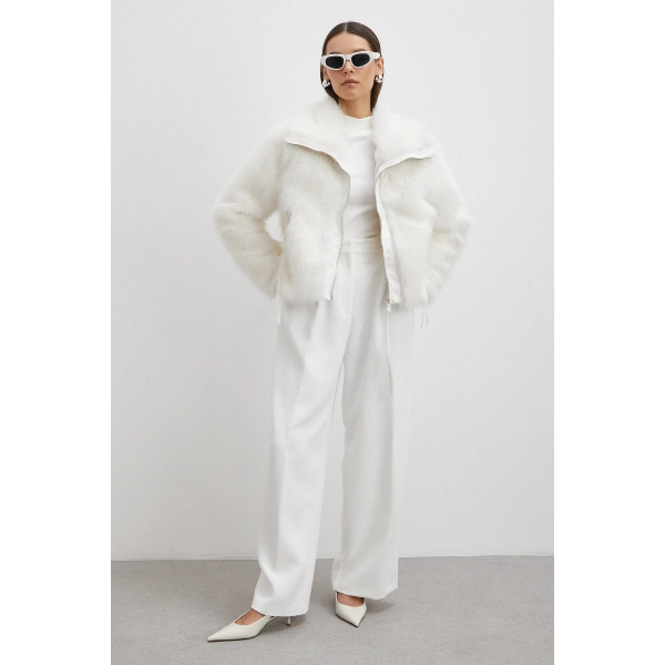 Deri Garnili Lolita Mont Beyaz