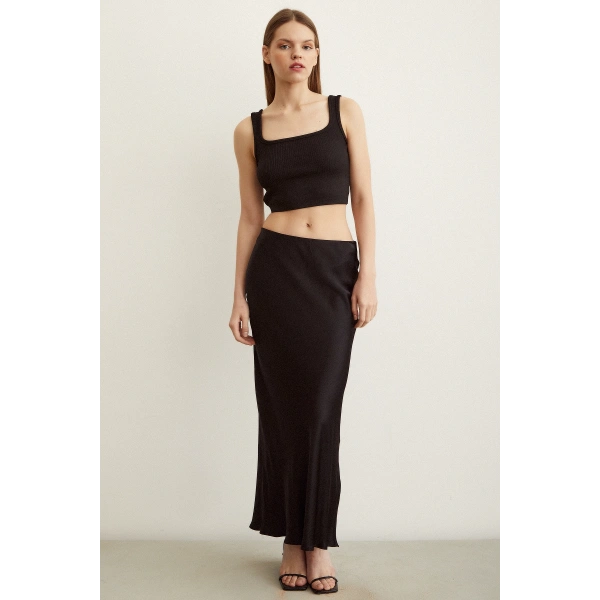 Verev Saten Etek Siyah