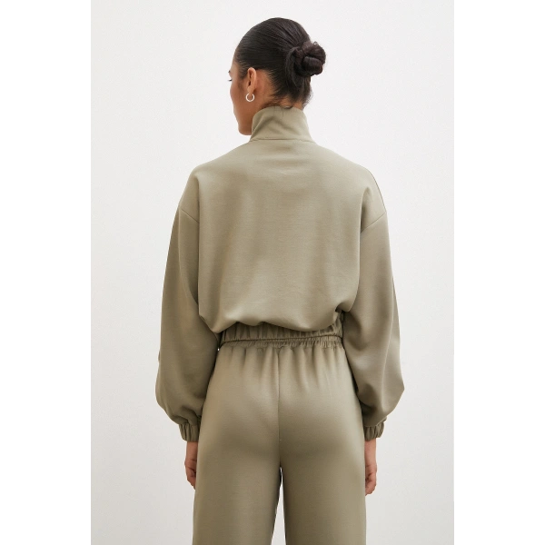 Fermuarlı Sweatshirt Çağla