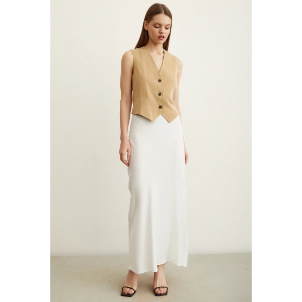 A-Kesim Verev Etek Ekru