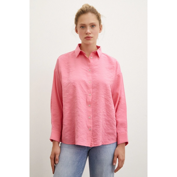 Basic Modal Gömlek Pembe