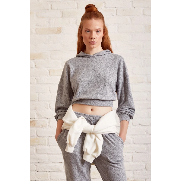 Bol Kesim Eşofman Takım Gri