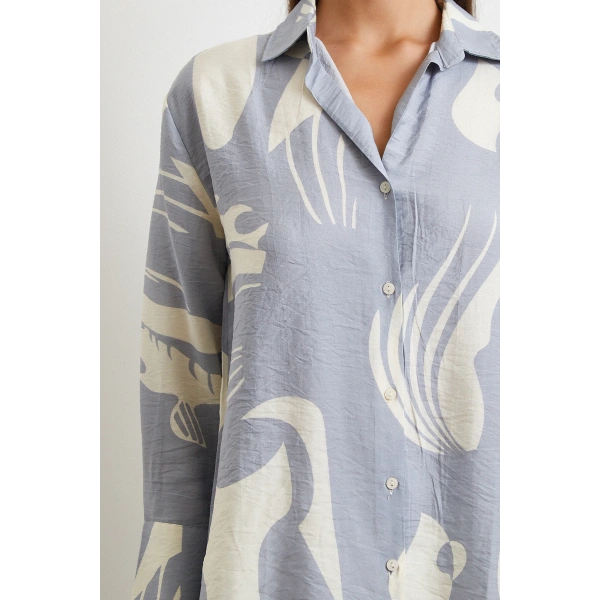 V Yaka Modal  Gömlek Antirasit