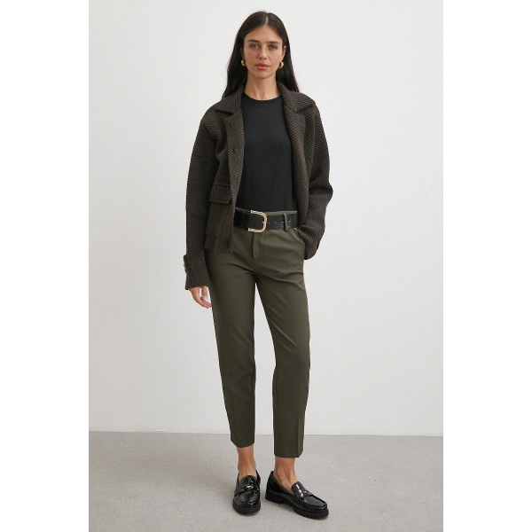 Kemer Havuç Paça Pantolon Haki