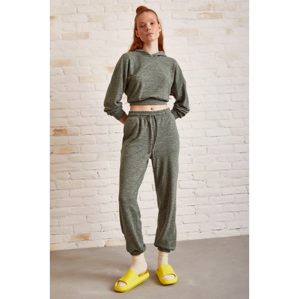 Bol Kesim Eşofman Takım Haki