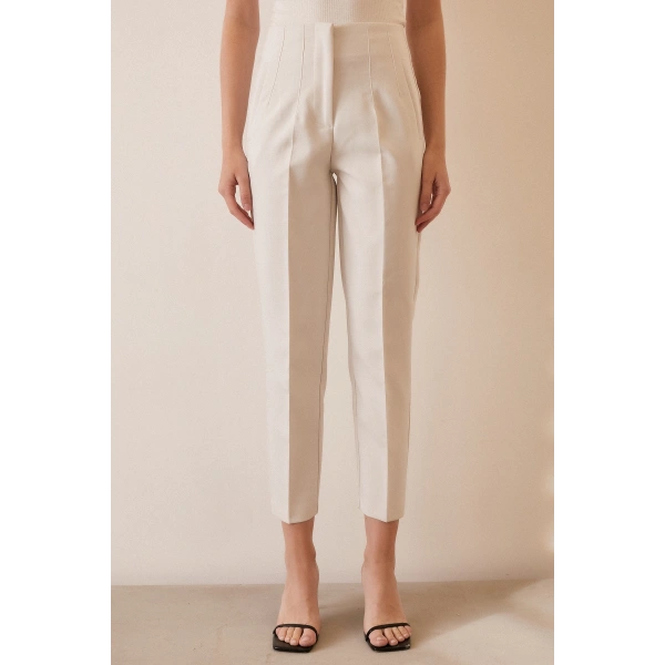 Skinny Kumaş Pantolon Beyaz