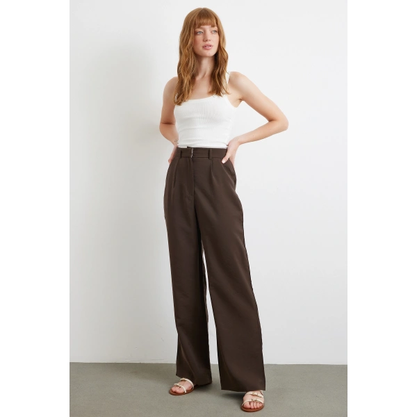 Modal Palazzo Pantolon Kahve