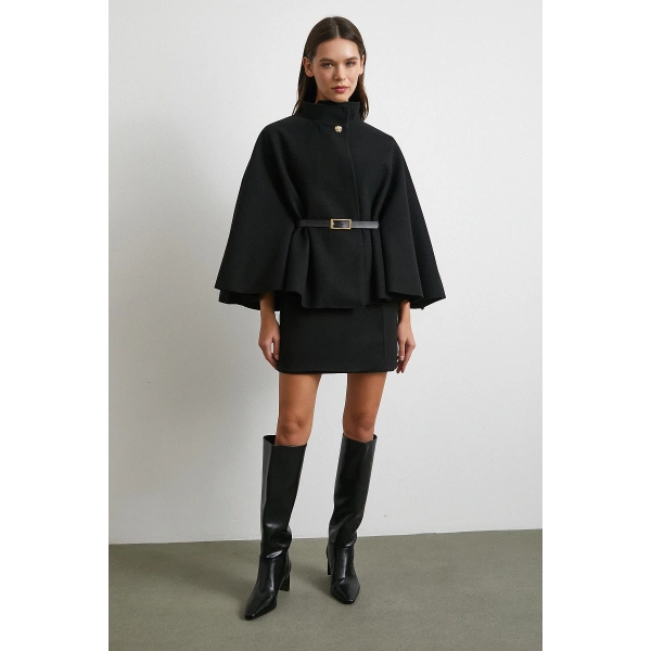 Kemer Kaşe Panço Siyah