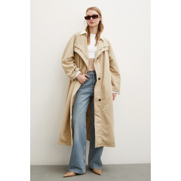 Cepli Trençkot Bej
