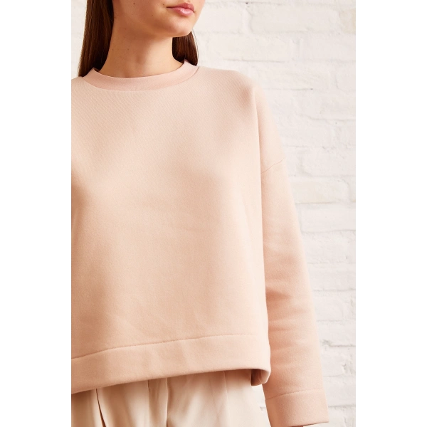 Bisiklet Yaka Oversize Sweatshirt Somon