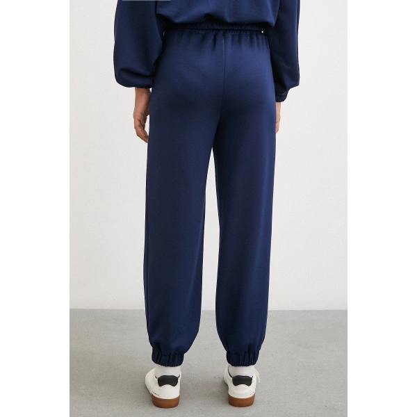 Lastikli Cepli Eşofman Altı Lacivert