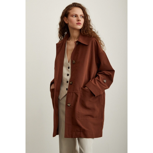 Torba Cepli Trençkot Kahve