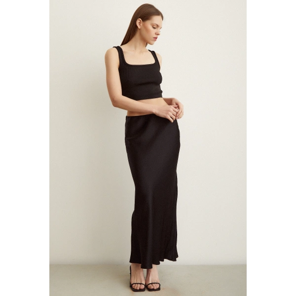 Verev Saten Etek Siyah