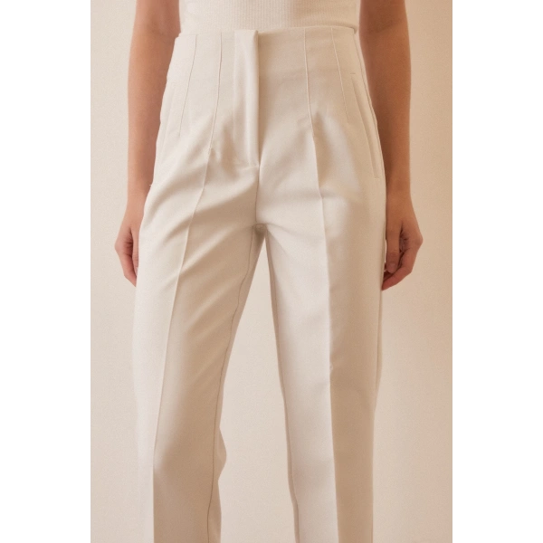 Skinny Kumaş Pantolon Beyaz
