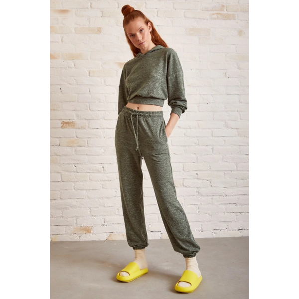 Bol Kesim Eşofman Takım Haki