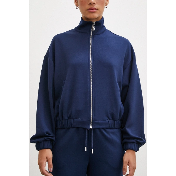 Fermuarlı Sweatshirt Lacivert