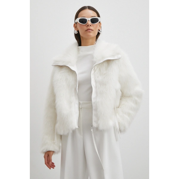 Deri Garnili Lolita Mont Beyaz