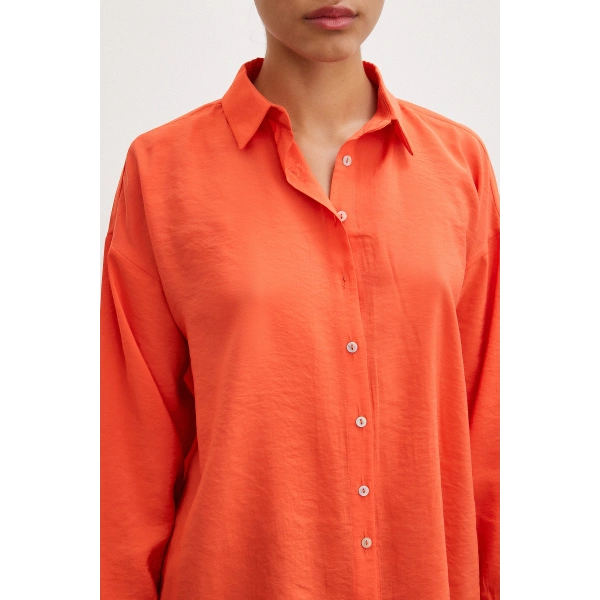 Basic Modal Gömlek Oranj