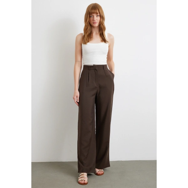 Modal Palazzo Pantolon Kahve