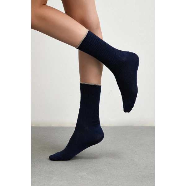 6 Lı Çember Deyatlı Tenis Çorap Çok Renkli