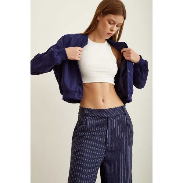 Astarlı Çıt Çıtlı Mont Lacivert