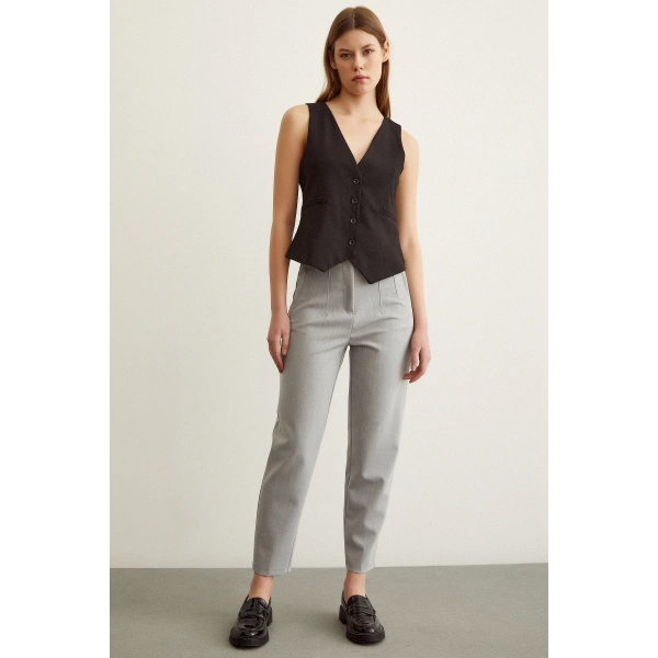 Skinny Kumaş Pantolon Gri