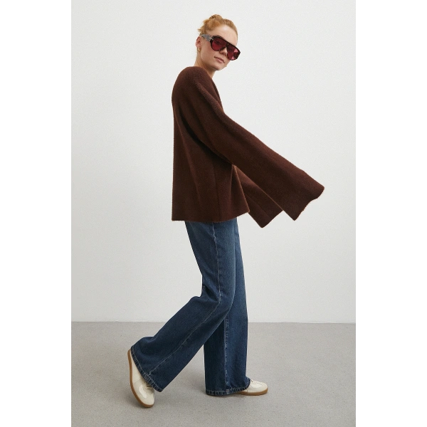 Yüksek Bel Flare Jean Lacivert